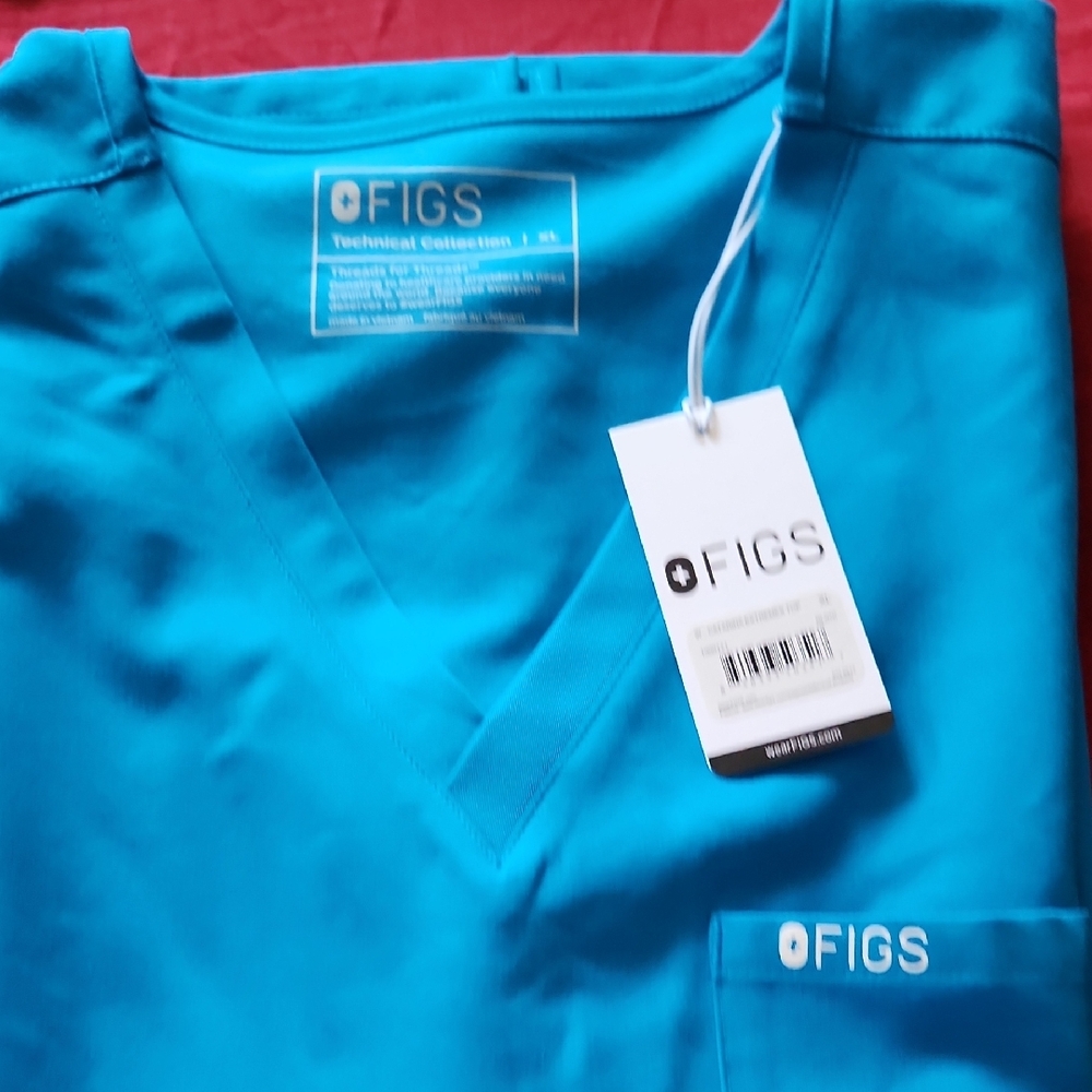 Figs Women's Top in Vibrant Blue